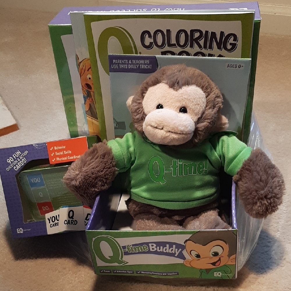 Q-time Buddy Plush Weighted Monkey Bundle